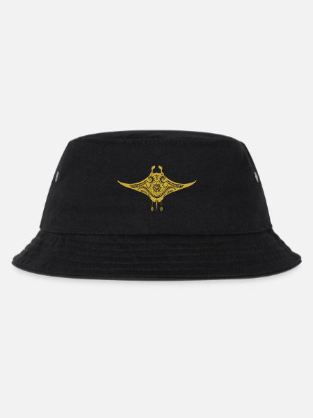 Stammes-Maori Polynesischer Stachelrochen Matau Mantarochen - Kinder Bucket Hat - Schwarz