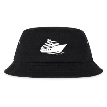 Minimalistische Kreuzfahrtschiff Silhouette Urlaub - Kinder Bucket Hat - Schwarz - Vorne