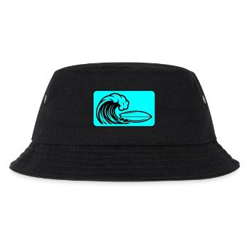 Surfboard Wave - Kids’ Bucket Hat - black - Front
