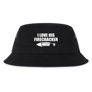 Ich liebe sein Feuerwerkskörper-Paar, 4. Juli - Kinder Bucket Hat - Schwarz - Vorne