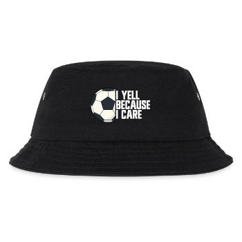 Ich schreie, weil es mir wichtig ist, Fußball-Elte - Kinder Bucket Hat - Schwarz - Vorne