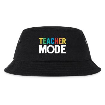 Lehrer-Design mit bunten Buchstaben - Kinder Bucket Hat - Schwarz - Vorne
