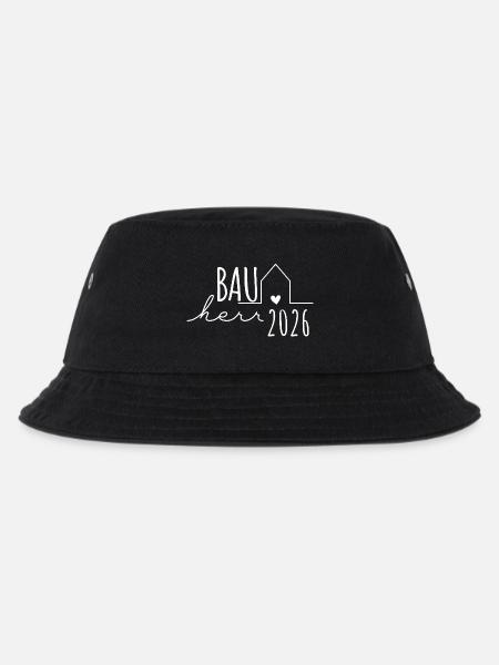 Bauherr 2026 - Bauherren Partnerlook Hausbau - Kinder Bucket Hat - Schwarz