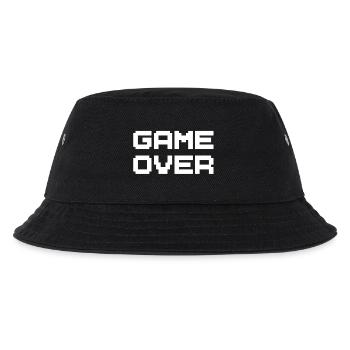 Game Over – Retro Gamer Vibes - Kinder Bucket Hat - Schwarz - Vorne