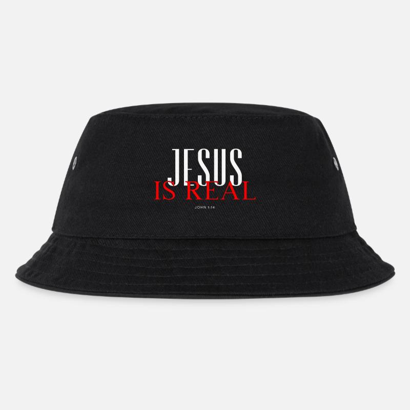 Jesus ist real! - Kinder Bucket Hat - Schwarz