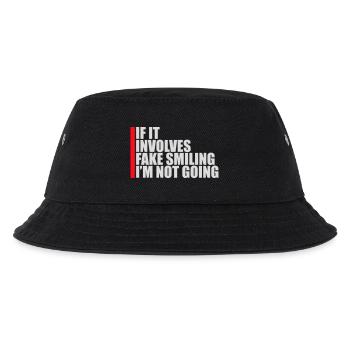 If It Involves Fake Smiling I'm Not Going Saying - Kids’ Bucket Hat - black - Front