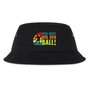 Padelspiel HEUL NICHT HOL DEN BALL Lustiges - Kinder Bucket Hat - Schwarz - Vorne