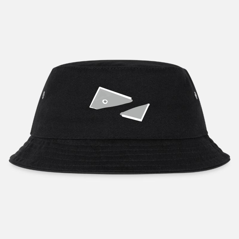 Abstract Fish Monochrome Triangles  - Kids’ Bucket Hat - black