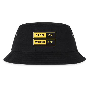 Padel World Off - Kontrast Design - Kinder Bucket Hat - Schwarz - Vorne