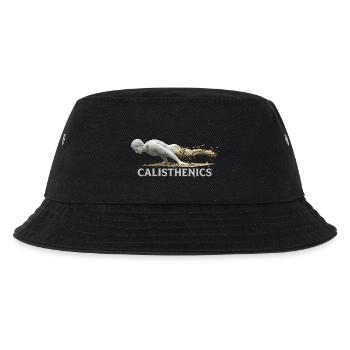 Calisthenics Planche - Griechische Statue - Kinder Bucket Hat - Schwarz - Vorne