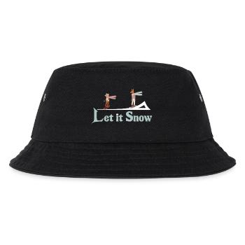 Let It Snow Winter Illustration - Kinder Bucket Hat - Schwarz - Vorne