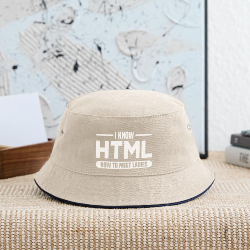 HTML Humor Code Programmer Saying Kids’ Bucket Hat