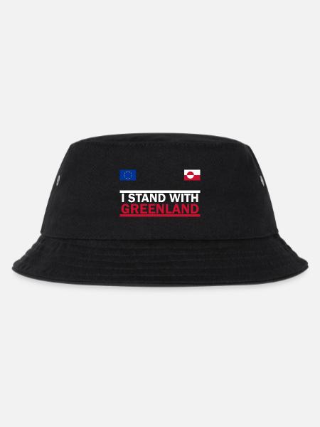 Ich stehe zu Grönland - Kinder Bucket Hat - Schwarz