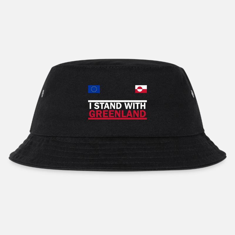 Ich stehe zu Grönland - Kinder Bucket Hat - Schwarz