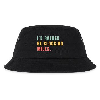 Ich würde lieber Meilen zurücklegen - Kinder Bucket Hat - Schwarz - Vorne