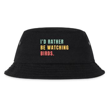 I'd rather be watching birds - Kids’ Bucket Hat - black - Front