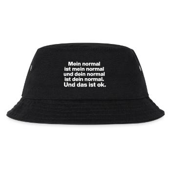 MEIN NORMAL IST MEIN NORMAL, DEINS ALLES IST OK ✌️ - Kinder Bucket Hat - Schwarz - Vorne