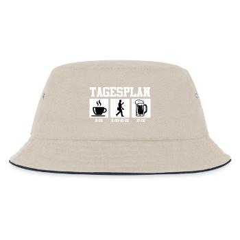 Briefträger TAGESPLAN Paketzusteller Lustig - Kinder Bucket Hat - Natur/Navy - Vorne