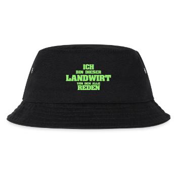 Landwirt - Kinder Bucket Hat - Schwarz - Vorne