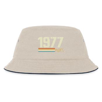 Vintage March 1977 - Kids’ Bucket Hat - ecru/navy - Front