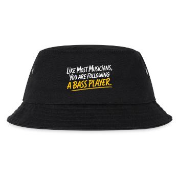 Bassist Following A Bass Player Band Bassspieler - Kids’ Bucket Hat - black - Front