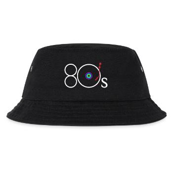 Retro Turntable Arm Rainbow Record Player Art - Kinder Bucket Hat - Schwarz - Vorne