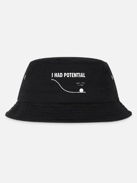 I Had Potential Kurven Humor - Kinder Bucket Hat - Schwarz