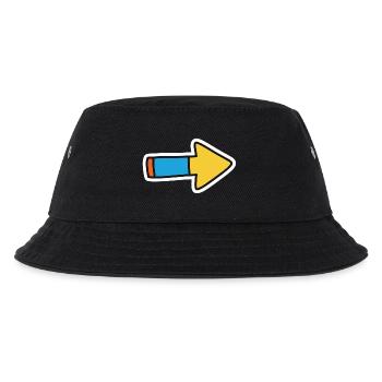 Comic Pfeil Richtung Rechts - Kinder Bucket Hat - Schwarz - Vorne
