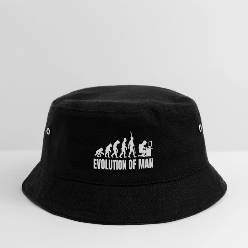 Programmierer Computerfreak Evolution Retro Kinder Bucket Hat