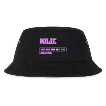 Jolie als Geburt - Kinder Bucket Hat - Schwarz - Vorne