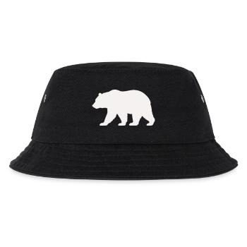Bär Silhouette - Kinder Bucket Hat - Schwarz - Vorne