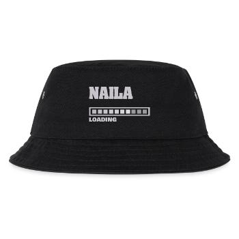 Naila als Geburt - Kinder Bucket Hat - Schwarz - Vorne