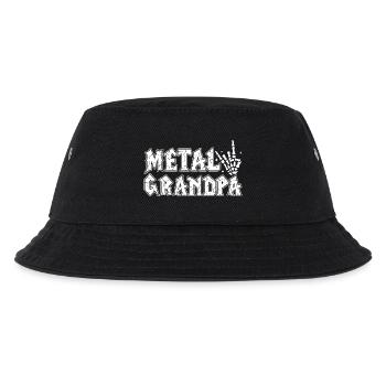 Metal Opa Geschenk Opa Heavy Metal Rock - Kinder Bucket Hat - Schwarz - Vorne