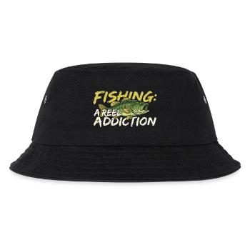 Fishing is a real addiction - Kids’ Bucket Hat - black - Front