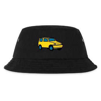 Auto - Kinder Bucket Hat - Schwarz - Vorne