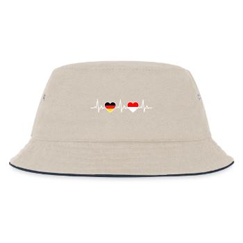 Indonésie Allemagne Heartbeat Indonésien - Bob Enfant - blanc cassé/bleu marine - Devant