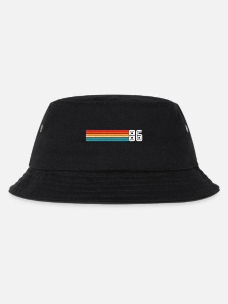 Retro 1986 t-shirt 86 vintage 1986 - Kinder Bucket Hat - Schwarz