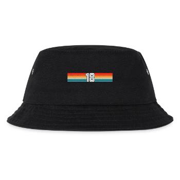 18 Years Retro 18th Birthday - Kids’ Bucket Hat - black - Front