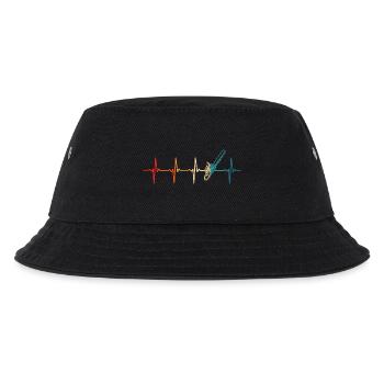 Kettensäge Herzschlag Holzfäller Holz Stabschläger - Kinder Bucket Hat - Schwarz - Vorne