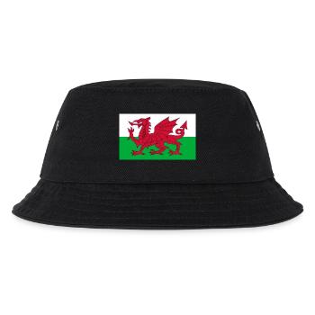 Flag of Wales - Kids’ Bucket Hat - black - Front
