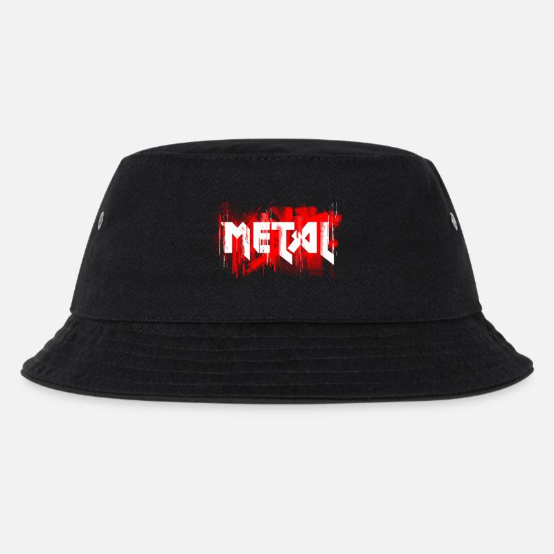 metal - Kinder Bucket Hat - Schwarz