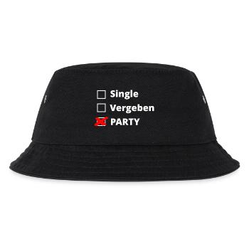 Party - Kinder Bucket Hat - Schwarz - Vorne