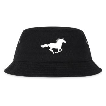 Running horse - Kinder Bucket Hat - Schwarz - Vorne