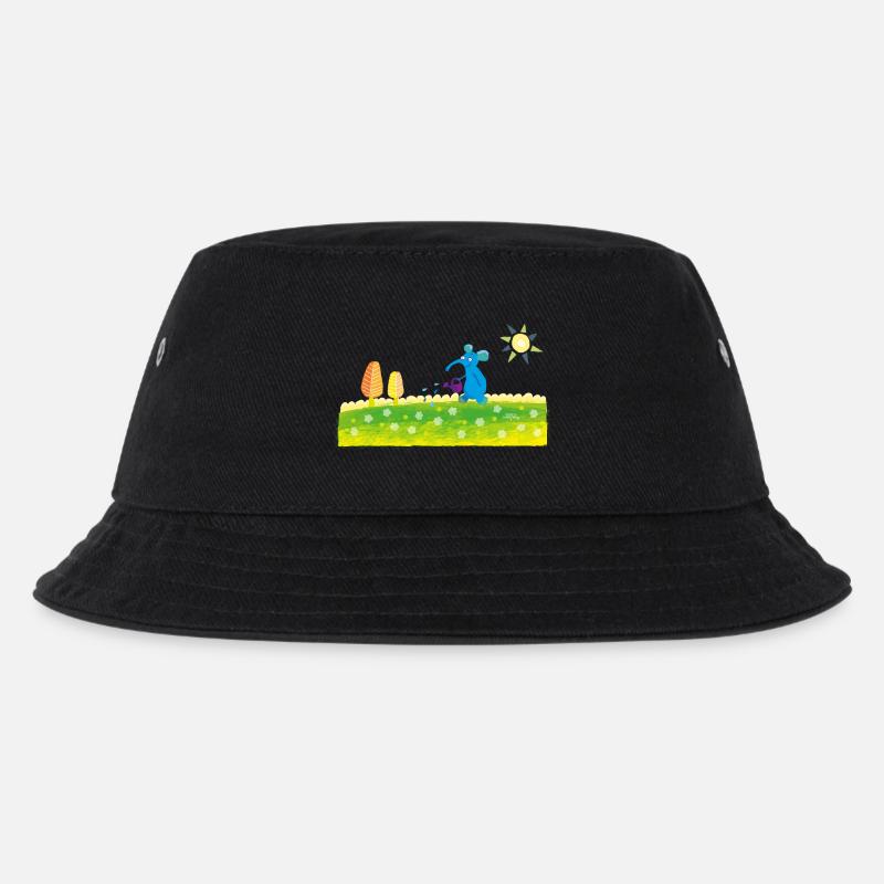blauer Elefant - Kinder Bucket Hat - Schwarz