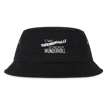 Etwas duchgeknallt ist ganz nah an wundervoll. - Kinder Bucket Hat - Schwarz - Vorne