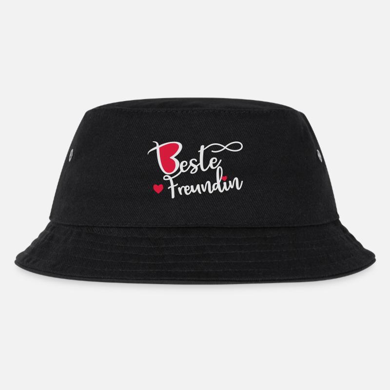 beste Freundin - Kinder Bucket Hat - Schwarz