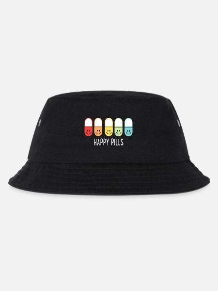 Happy Pills - Kinder Bucket Hat - Schwarz