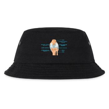 Physio Knie Anatomie Kreuzband Meniskus - Kinder Bucket Hat - Schwarz - Vorne