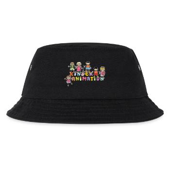 Vom Grafik Designer--- Kinderanimation - Kinder Bucket Hat - Schwarz - Vorne