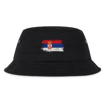Serbia vintage flag - Kids’ Bucket Hat - black - Front